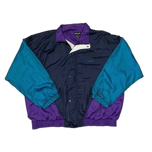 Vintage Pierre Cardin Nylon Full Zip Windbreaker Jacket XL 90s - Picture 3 of 10